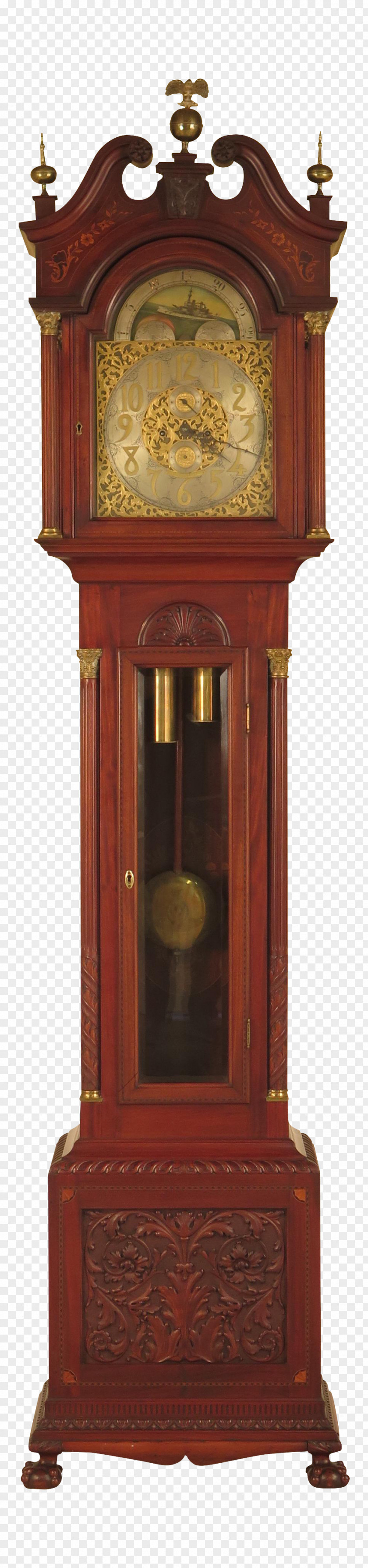 Antique Floor & Grandfather Clocks Furniture Mantel Clock PNG