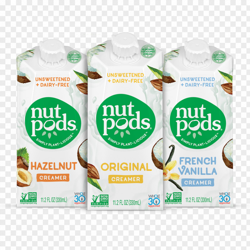 Coffee Non-dairy Creamer Almond Milk Hazelnut PNG