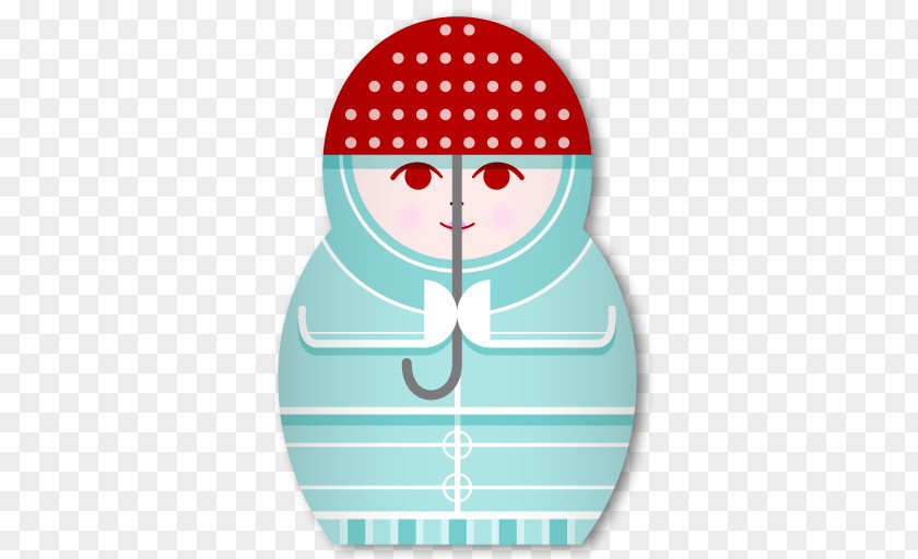 Matryoshka Doll Turquoise PNG