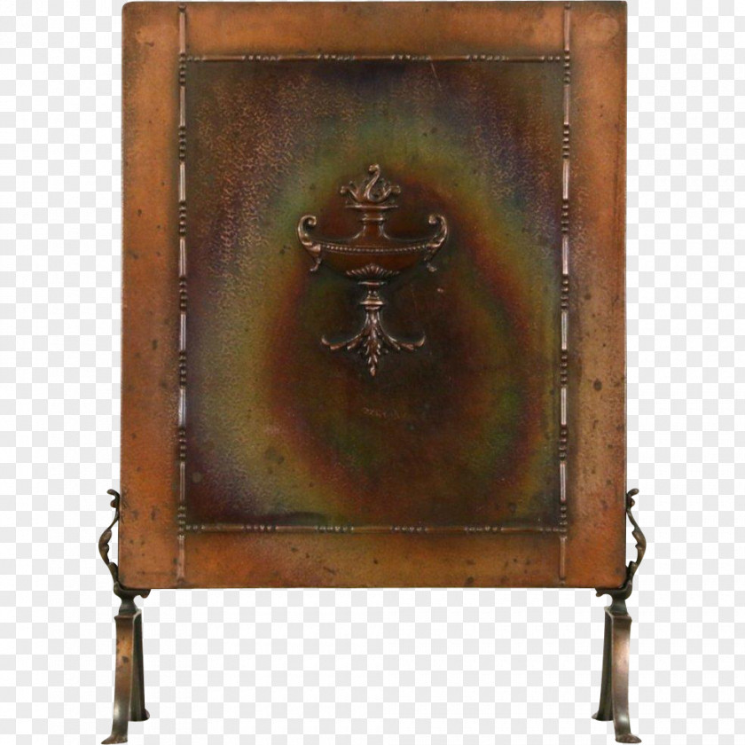 Peacock Screen Antique Fire Fireplace Mantel Andiron PNG