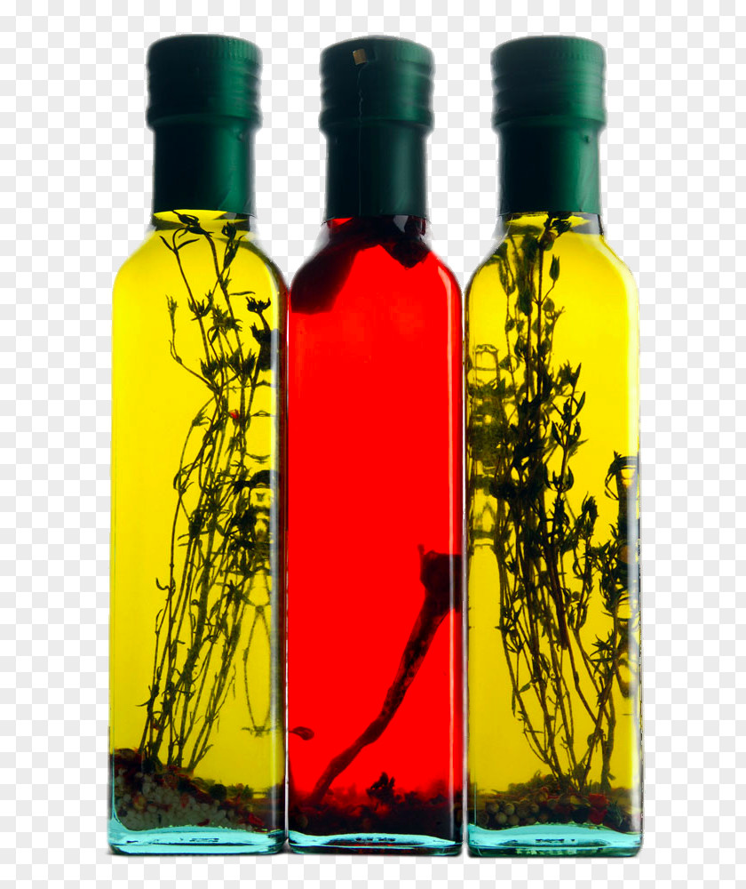 Three Bottles Of An Olive Oil Cooking Bottle PNG