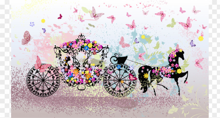 Wedding Invitation Carriage PNG