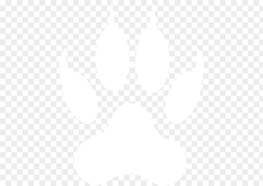 Bobcat Paw Print Outline Black And White Line Angle Point Pattern PNG