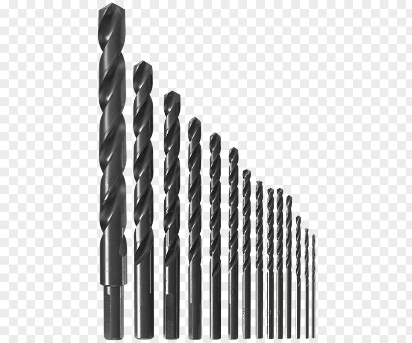 Full-metal Drill Bit Black Oxide Augers Metal Steel PNG