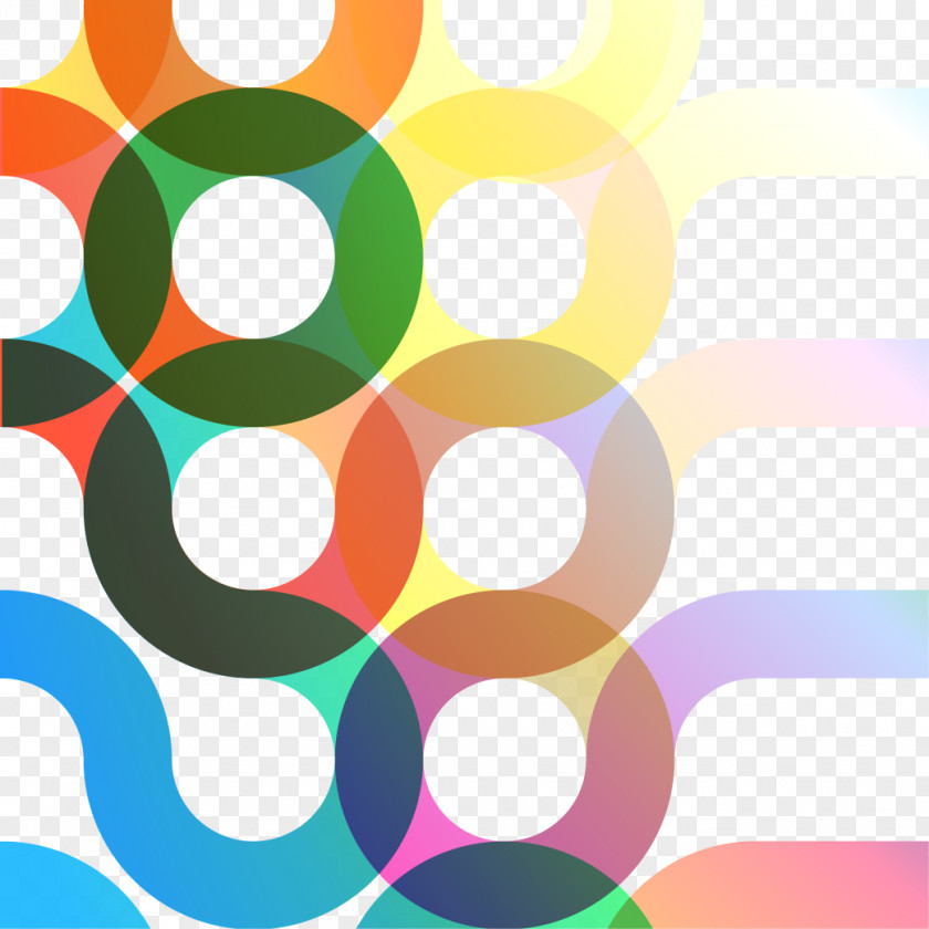Colorful Geometric Circle Stock Photography PNG