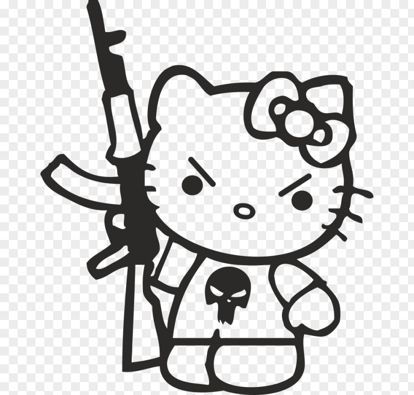 Ak 47 Hello Kitty Decal Sticker AK-47 Firearm PNG