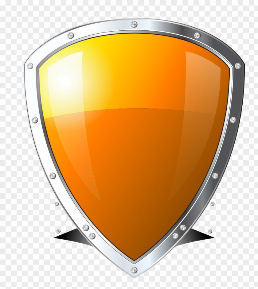 Orange Shield Computer Security Touchscreen PNG