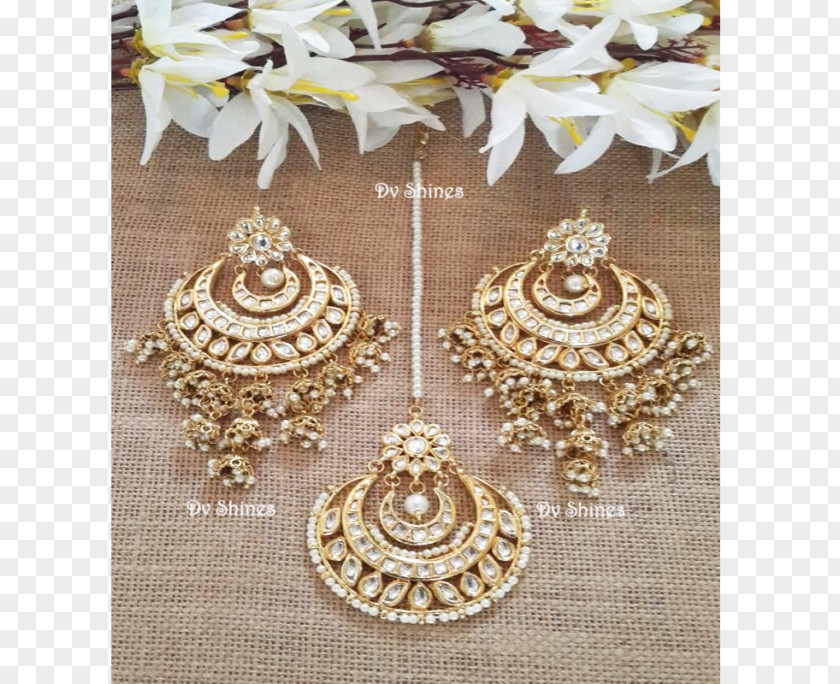 Jewellery Earring Kundan Costume Jewelry Gold PNG