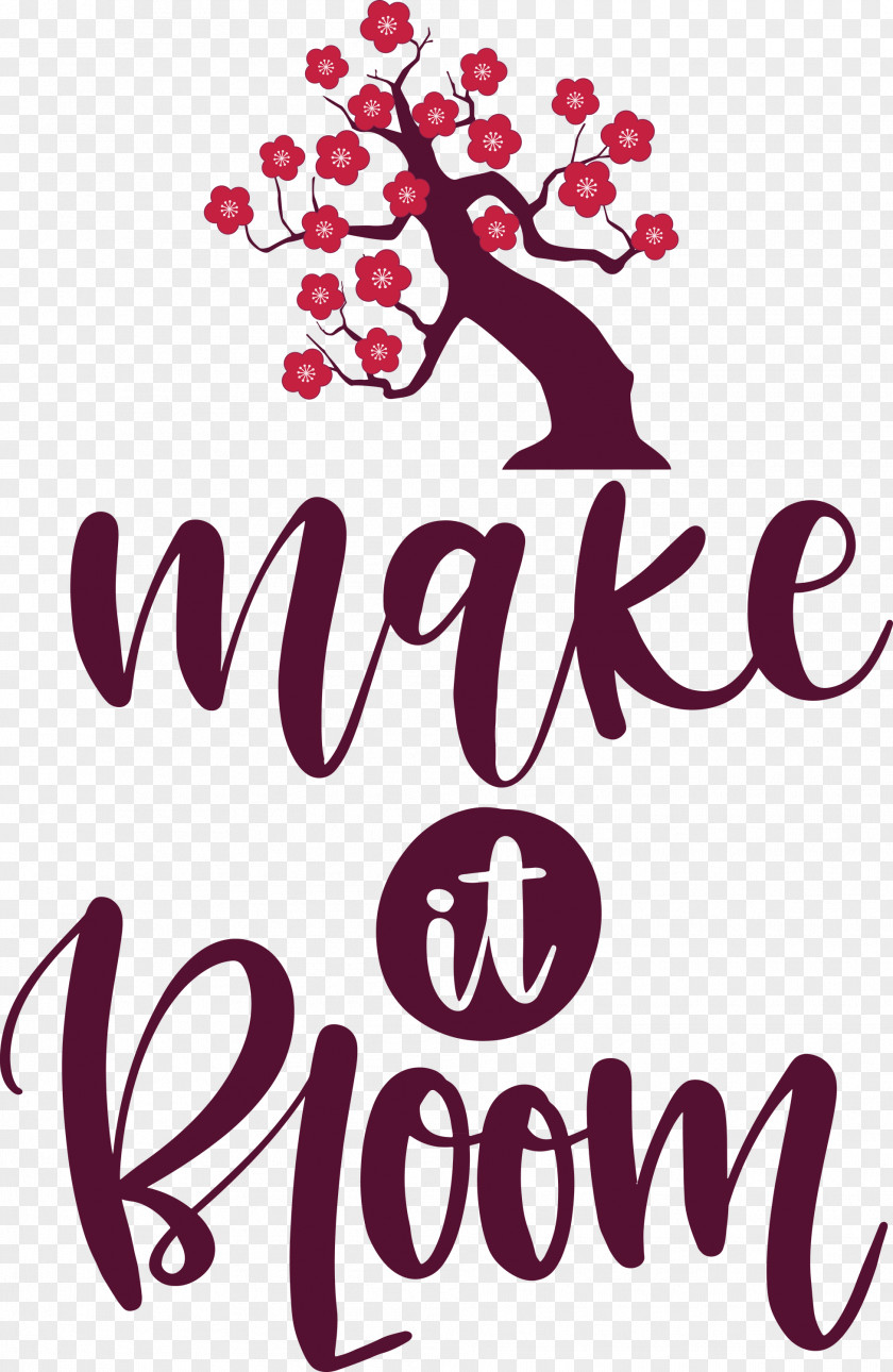 Make It Bloom Spring PNG