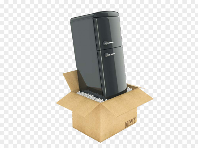 Refrigerator Box Cardboard Illustration PNG
