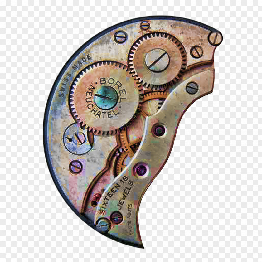 Steampunk Clock Gear Art PNG