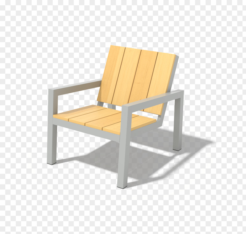 Wood Sunlounger Chair Armrest PNG