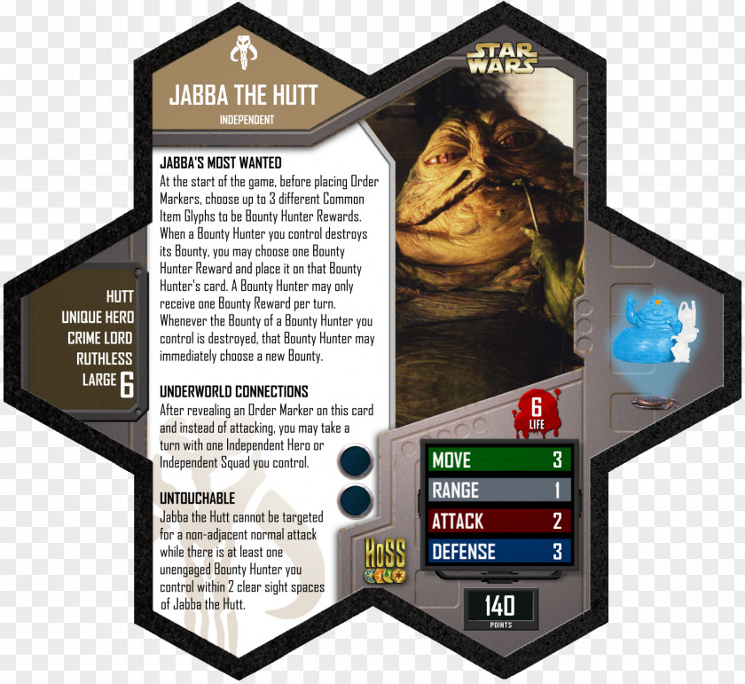Jabba The Hutt Heroscape Magic: Gathering Star Wars: Knights Of Old Republic Board Game PNG
