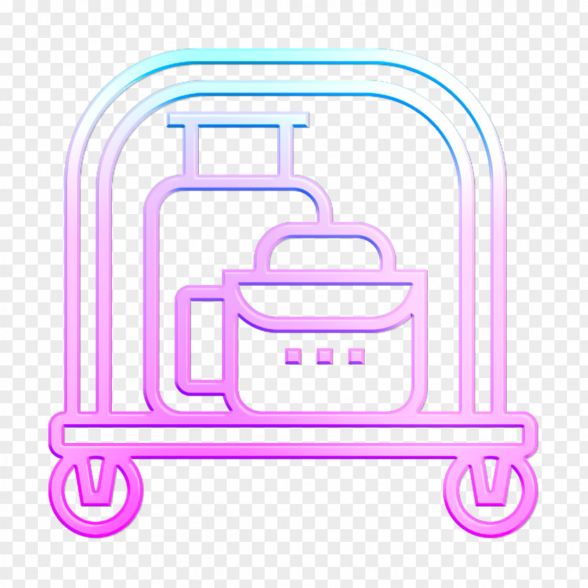 Luggage Icon Hotel Services Cart PNG