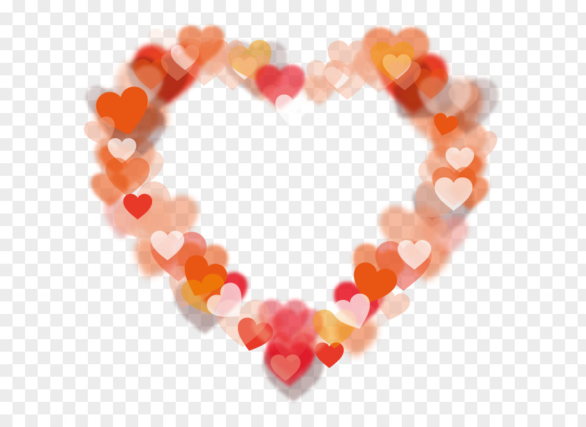 Vector Heart Love Euclidean Orange PNG