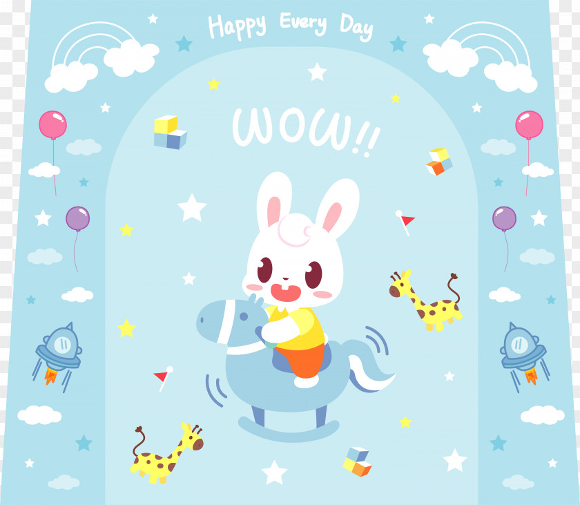 Cartoon Fence Easter Bunny Illustration Clip Art Greeting & Note Cards Bird PNG