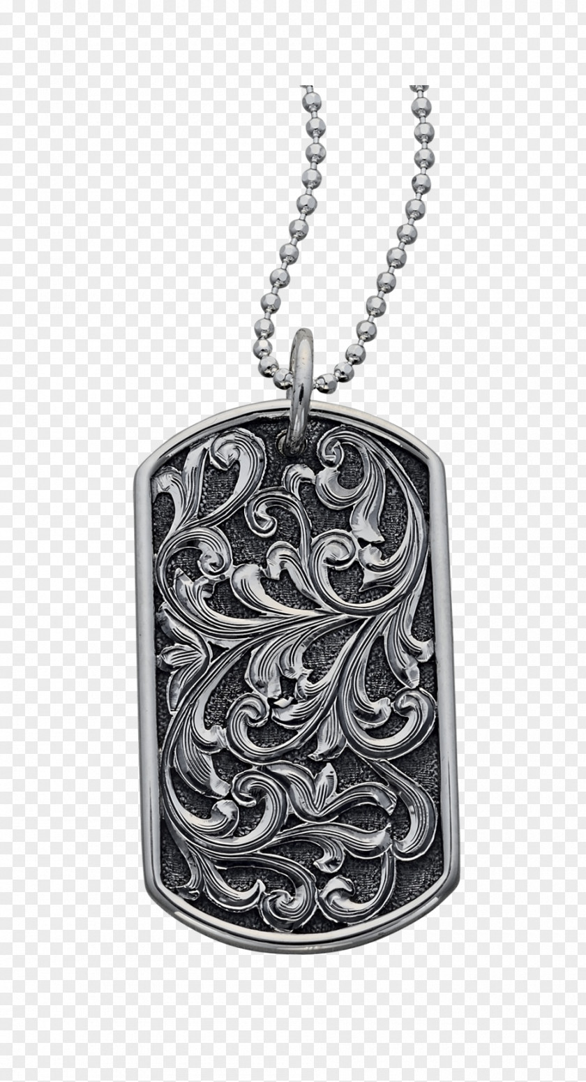 Dog Necklace Locket Tag Sterling Silver PNG