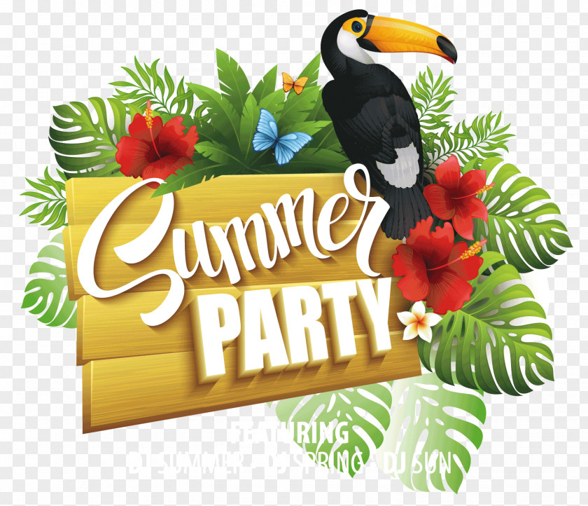 Summer Party Flyer Poster PNG