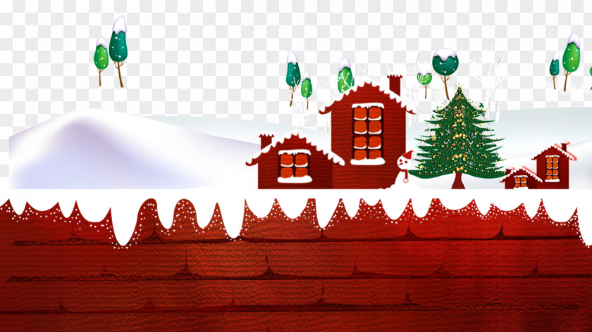 Snow Hut Christmas Tree Poster New Years Day PNG