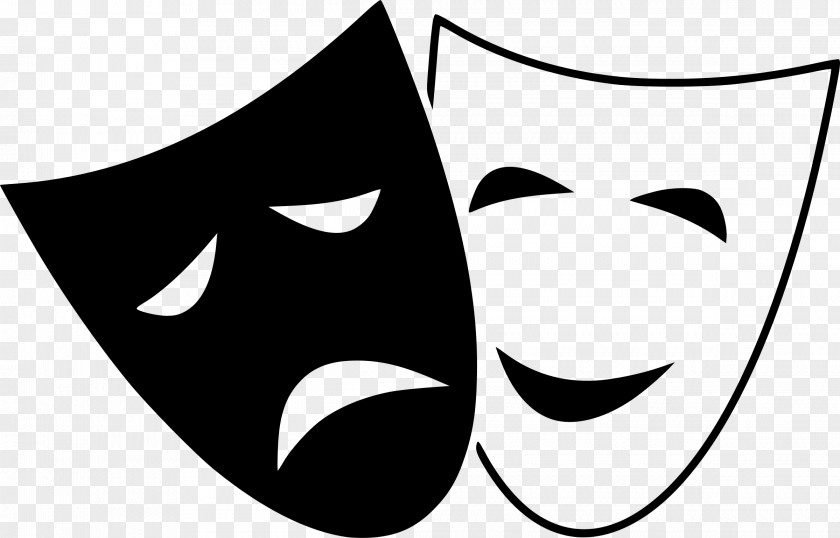 Theater Tragedy Mask Theatre Comedy Clip Art PNG