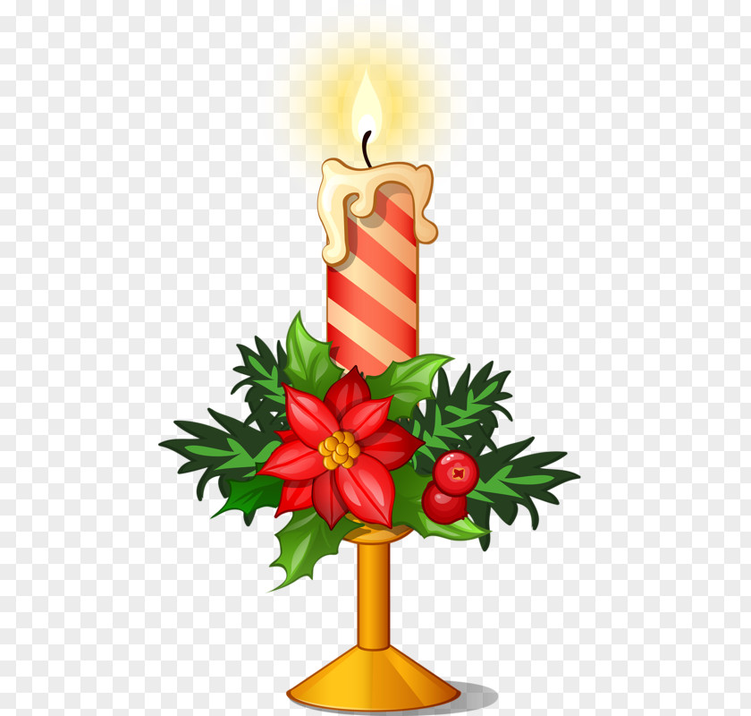 Burning Candles Christmas Eve Clip Art PNG