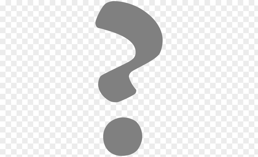 Metal Question Mark Black White Grey PNG