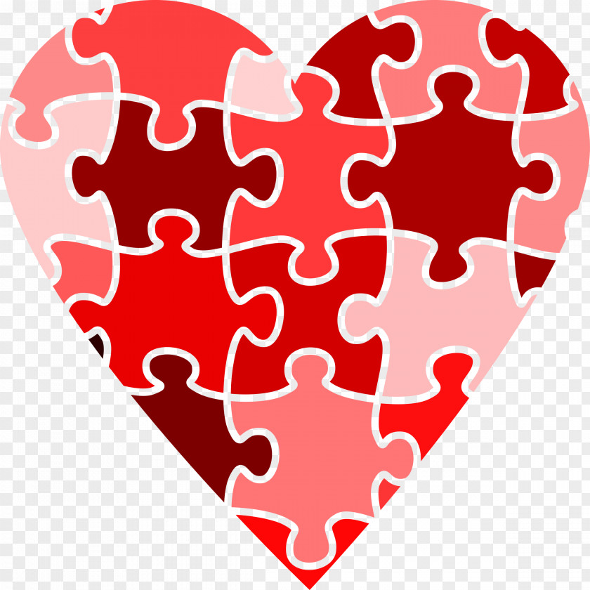 Heart Jigsaw Puzzles Clip Art Pink (Puzzle) PNG