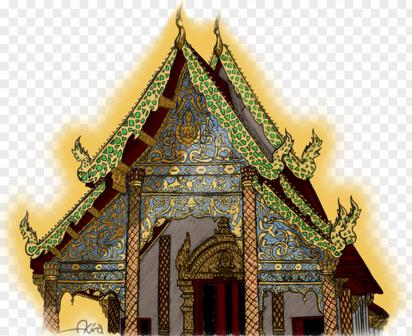Temple Thai Wat Facade Chinese Architecture Shrine PNG