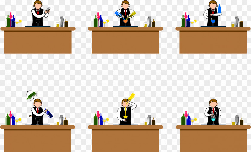 Vector Bartender Cocktail Euclidean Illustration PNG