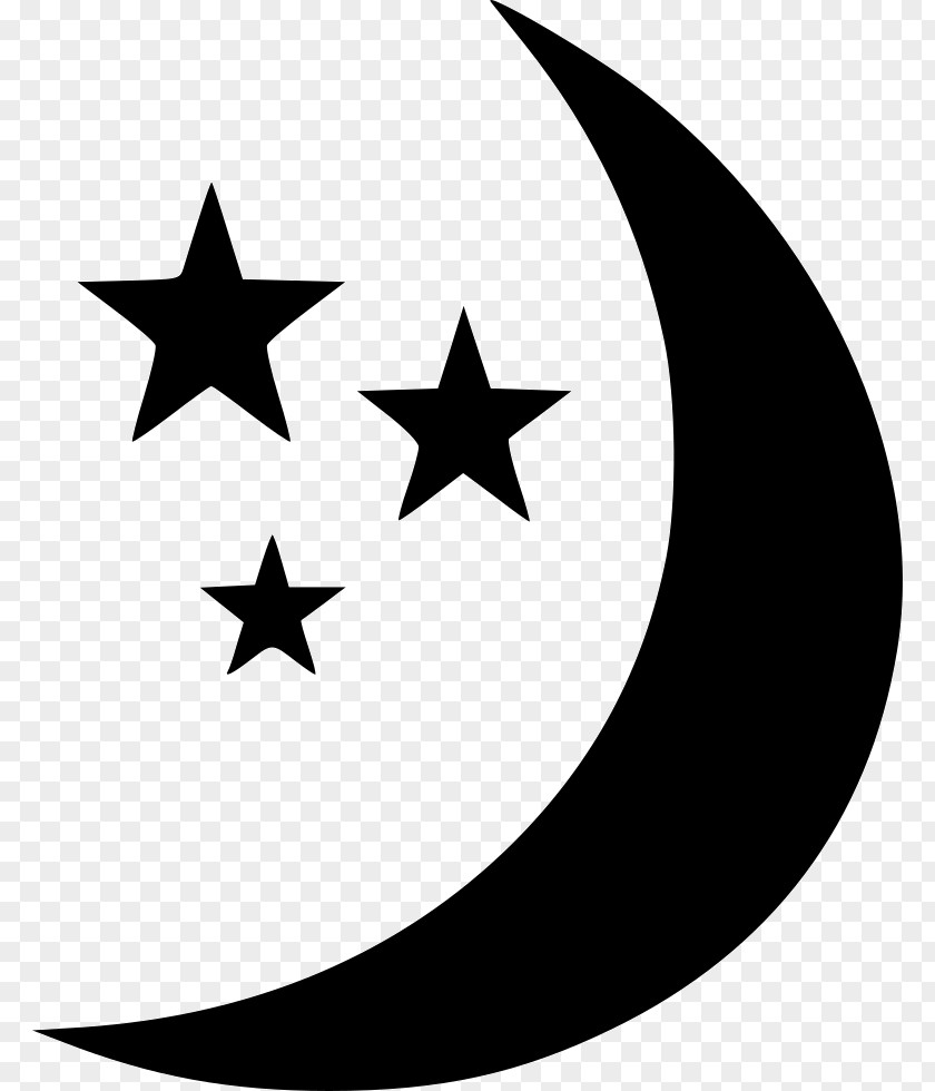 Black And White Crescent PNG