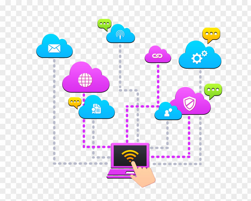 Cloud Computing Schematic UI Storage Service Web Design Internet PNG