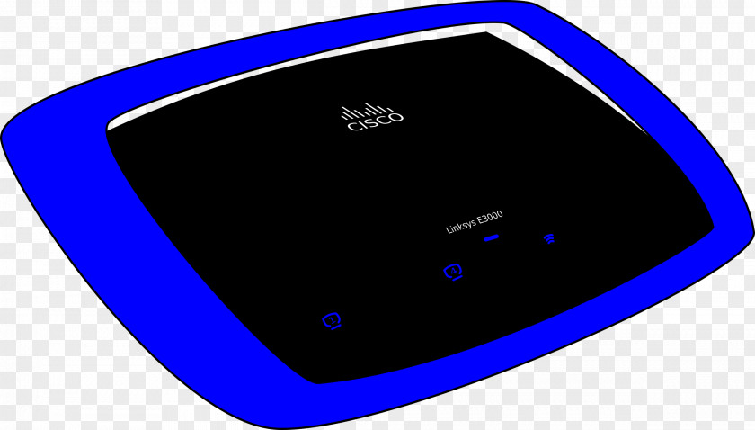Design Wireless Router Cobalt Blue PNG