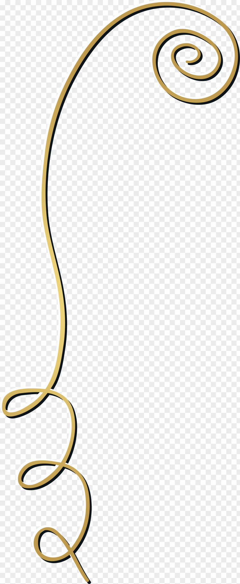 Golden Line Curve Clip Art PNG