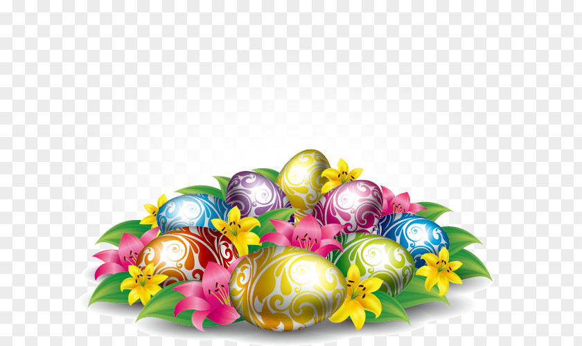 Gorgeous Easter Eggs Bunny Egg Clip Art PNG
