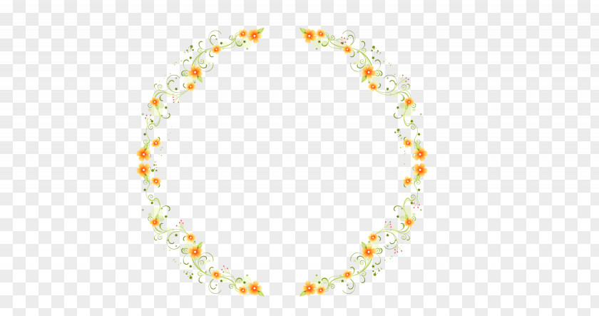 Round Flower Frame Circle Wreath PNG