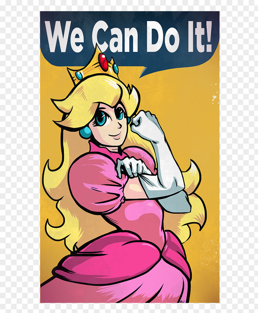 We Can Do It Super Princess Peach It! Mario Bros. PNG