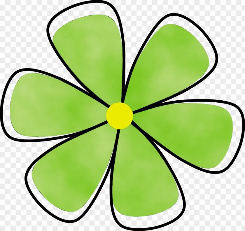 Plant Petal Green Clip Art Yellow Leaf Symbol PNG