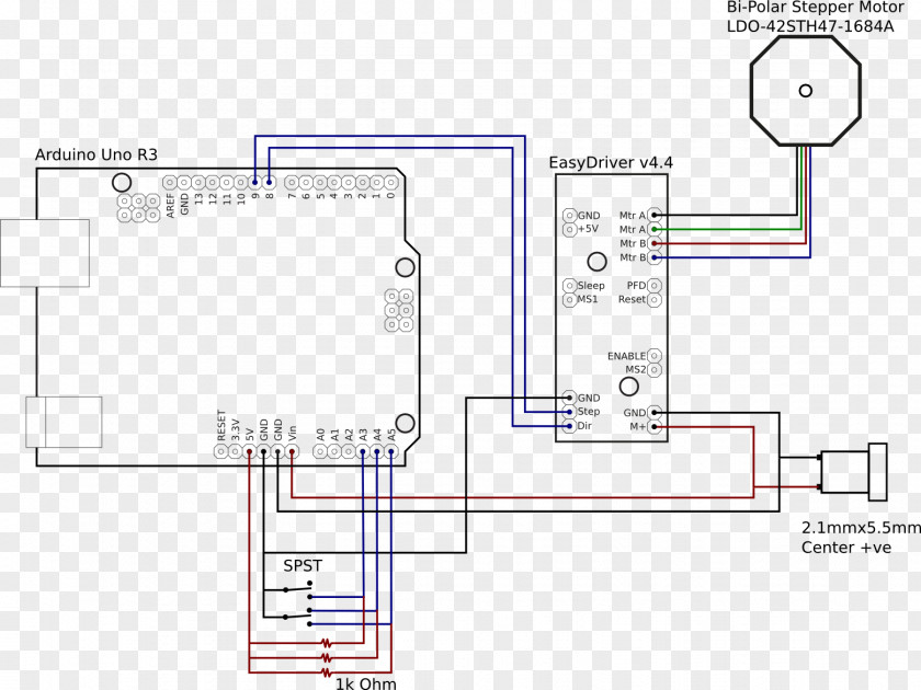 Stepper Motor Wiring Diagram Circuit Electrical Wires & Cable Electronic PNG