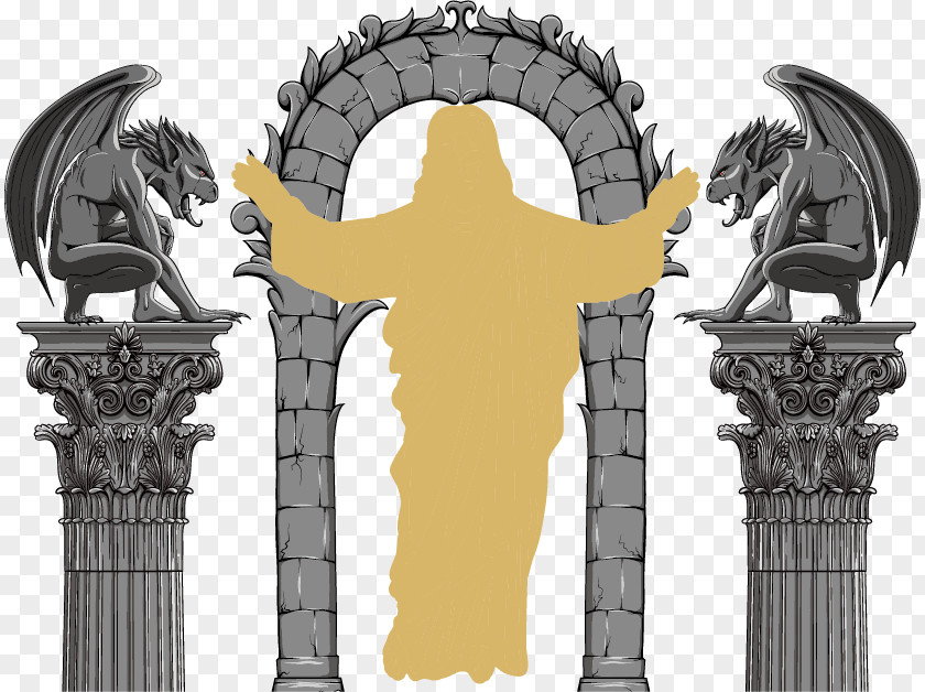 Vector Jesus Statue Gargoyle Royalty-free Illustration PNG