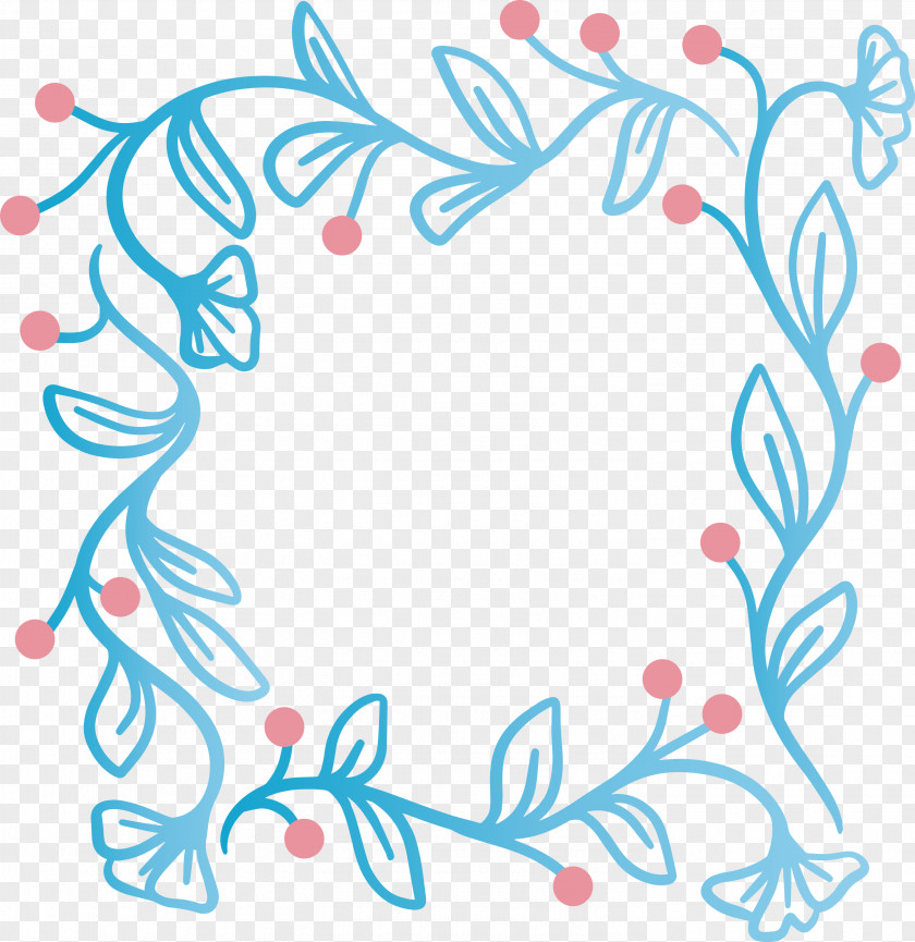 Flourish Frame Flower Spring PNG