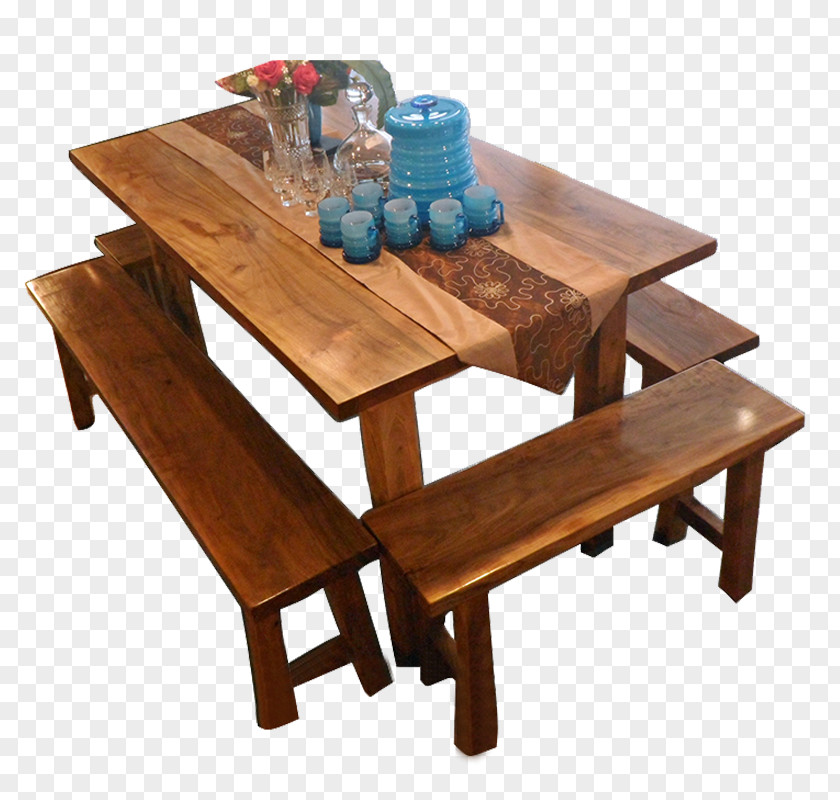 Table Furniture Dining Room Wood Bench PNG