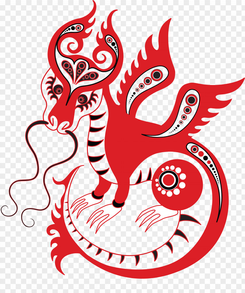 Chinese New Year Dragon Zodiac Clip Art PNG