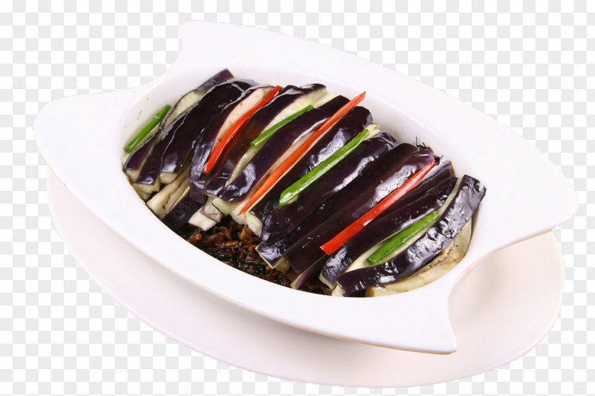 Eggplant On A White Plate Seafood Vegetable PNG