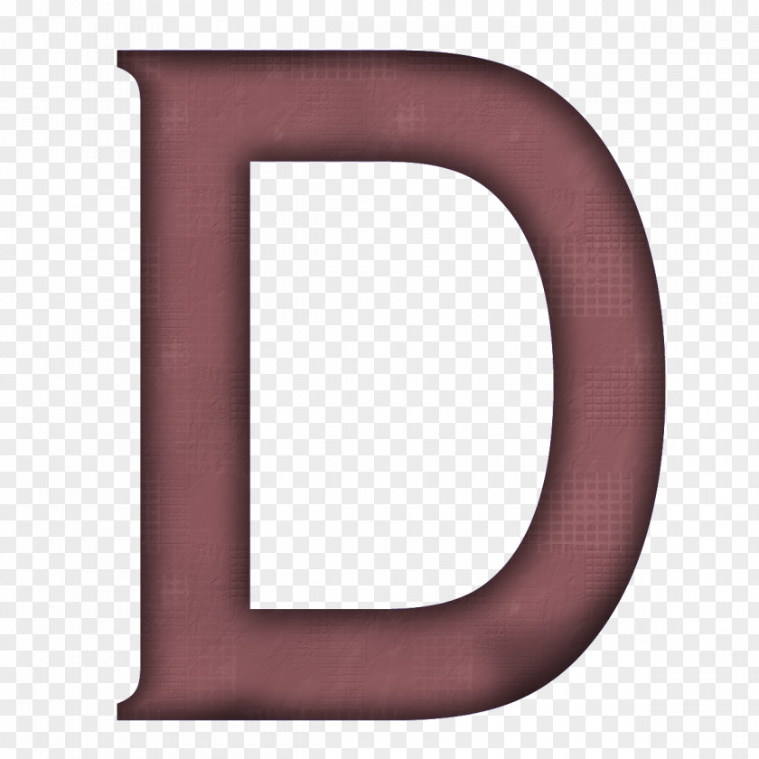 LETTER D Number Picture Frames Brown Font PNG