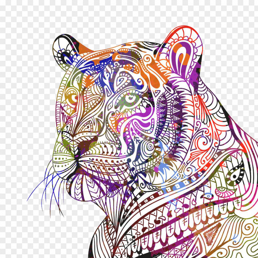Tiger Pattern Bengal Siberian Drawing Royalty-free PNG