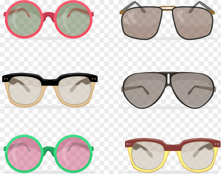 Vector Sunglasses Retro Style Vecteur PNG