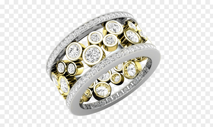 Creative Wedding Dress Earring Ring Brilliant Diamond PNG