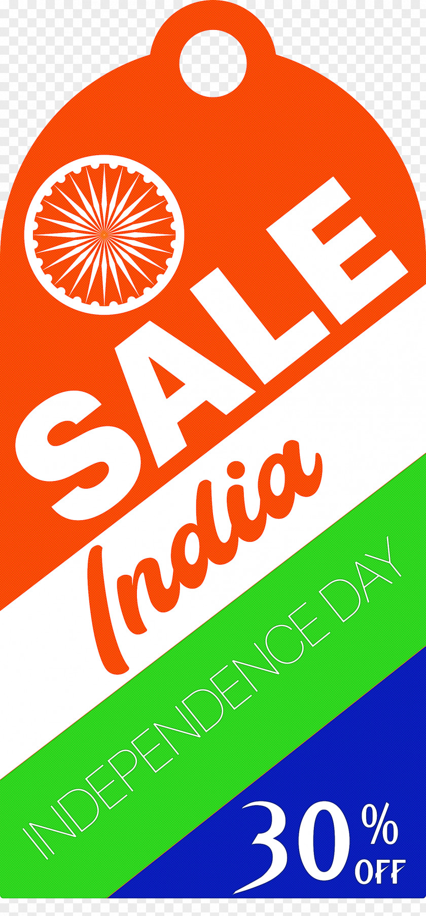 India Indenpendence Day Sale Tag Label PNG