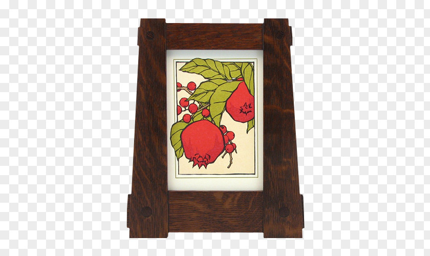 Pomegranate Woodblock Printing Paper Art PNG