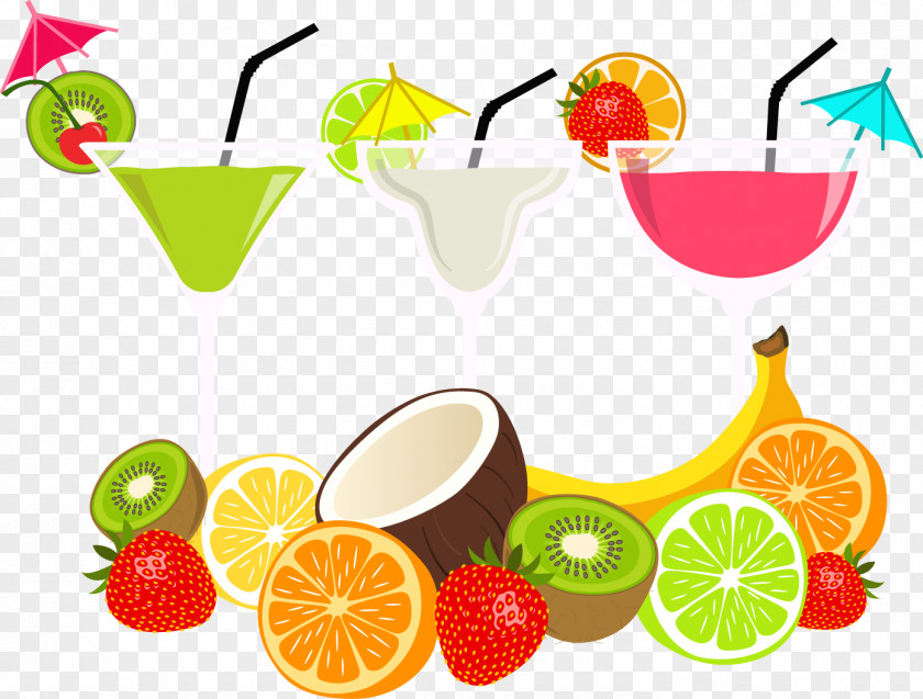 Fruit Cocktail And Vector Material Garnish Juice Orange Drink PNG